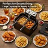 Vexon Large Electric Deep Fryer 4.9L/20 Cups, 1800W Black Stainless