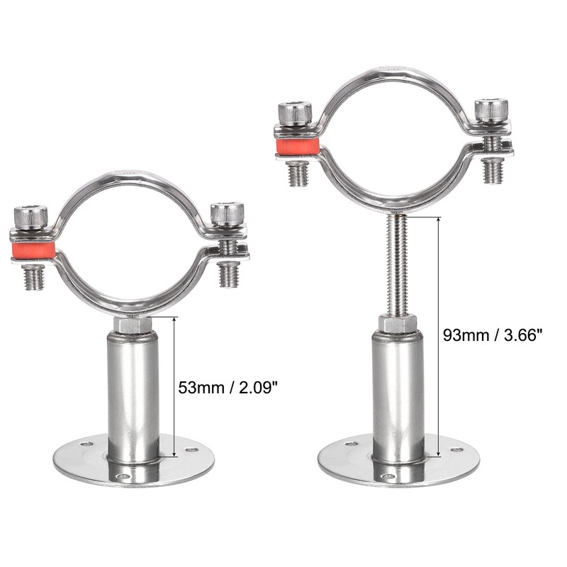 sourcing map Wall Mount Ceiling Mount Pipe Support, 304 Stainless