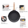 JEETEE Nonstick Frying Pans Skillet with Lid, 8" Granite Non-Stick
