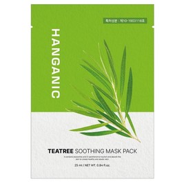 Hanganic 티트리 진정 마스크팩 100매 Tea Tree Soothing Mask Pack 100 Sheets