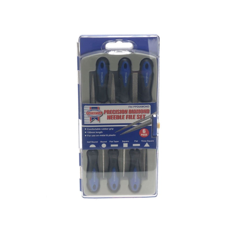 Faithfull PPDIAMOND Diamond Needle File Set (6 Pieces)