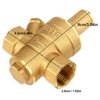 Brass Water Pressure Regulator, DN15, Adjustable with Gauge Meter