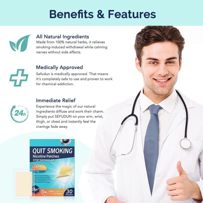 Stop Aid,Helping Quit Patch,Stop Patches,Step 1,30 Patches,21mg Delivered Over 24