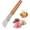 Honbay 1PCS Stainless Steel Ice Cream Scoop Flat Ice Pastry
