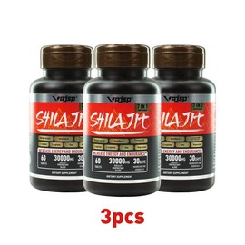 Vajsp Shilajit 7-in-1 Energy & Endurance Supplement - Natural Ingredients for Increased Energy, Stamina, and Wellness - Supports Daily Performance -Muscle Function - Coffee Flavor Enhancement Nerve Health:_3 pcs