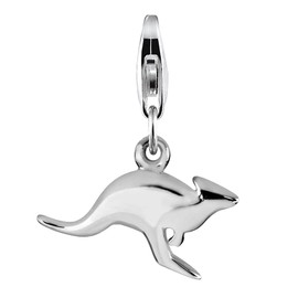 Nenalina Kangaroo Carabiner Charm Pendant for Charm Bracelet 925 Sterling Silver 713153-000, Sterling Silver