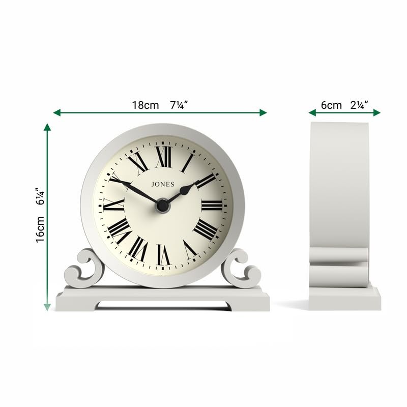 Jones Clocks® Saloon mantel clock | Traditional double scroll design