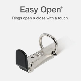 Oxford Round Ring Binders, Binders for School and Office, 0.5 Inch ONE-Touch Binders, View Binder Covers on 3 Sides, Xtralife Hinge, Non-Stick, PVC-Free, White, 12 PK (90793)