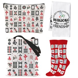 CORNER RUNNER Mahjong Gifts for Women - 4 Pcs Mahjong Lover Gift for Birthday Christmas, Mahjongg Gifts for Her Mom Friends