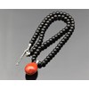 Natural Tumbled Red Jasper Pendant, Genuine Black Onyx Beaded Necklace,