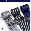 HISDERN TA3-01S Set of 3 Neckties and Pocket Squares, Luxury