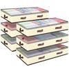 Budding Joy 6 Pack 90L Under bed Storage Containers Organizer