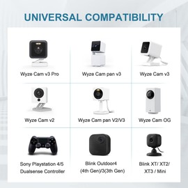 Itramax 2Pack 15FT USB Extension Cable Compatible with WYZE Cam V4/V3/V2,Wyze Cam OG, WYZE Cam Pan3/V3 Pro/V2,Blink 4 (4th Gen),Blink XT,Blink Mini,Flat Weatherproof Power Cord Charging and Data Sync