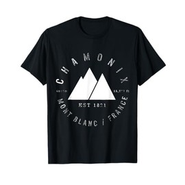 Chamonix Valley Mont Blanc France Skiing Snowboarding Ski T-Shirt