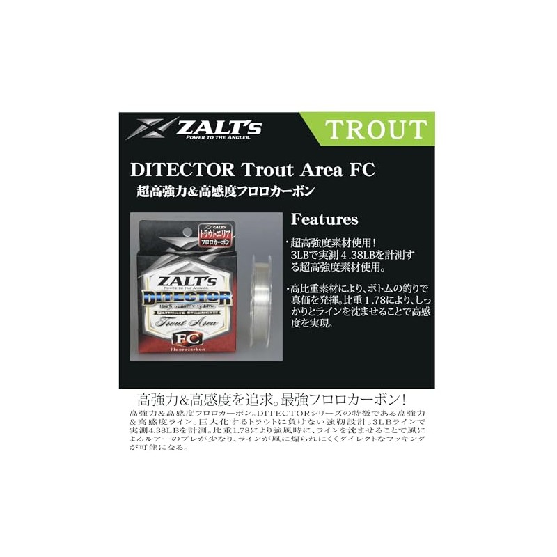 Zalt's Trout Area Floro Line DITECTOR Trout Area FC Clear,