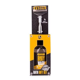 Accentra Shower Gel & Back Scratcher Bath + Body Tool Kit Gift Set for Men - Care Set for Men for Father's Day or Birthday
