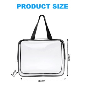 Clear Toiletries Bag, 2Pack PVC Waterproof Toiletries Carry Pouch, TSA Approved Travel Toiletry Bag with Zipper, Multi-Size Cosmetic Makeup Bags for Men, Women and Kids - Travel Business Trip