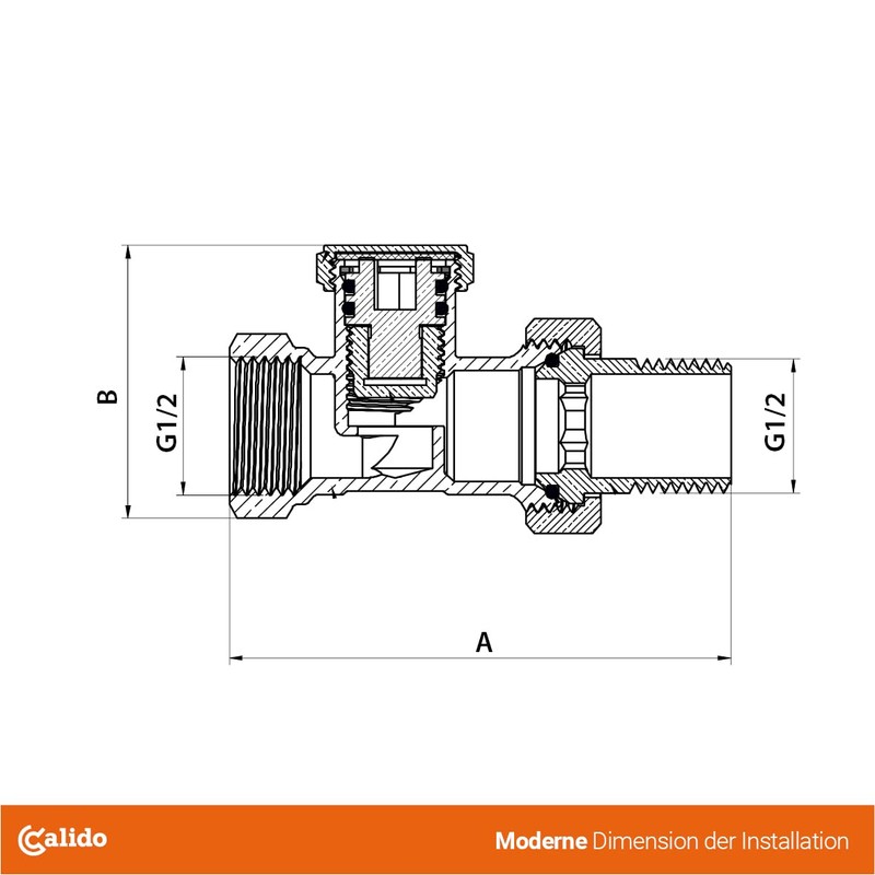 CALIDO Thermostat Set, Thermostat Head with M 30 x 1.5