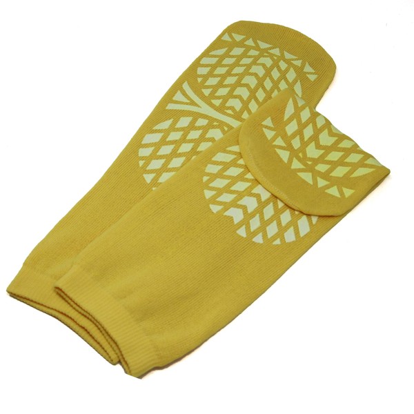 Secure Step Double-Sided Non Slip Comfort Safety Sock - Yellow - Large (6 Pair) - Men's Size: 6-7 / Women's Size: 7-8