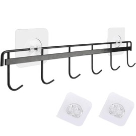 Twisty Chronicles Kitchen Tool Hooks, 6 Strands Double-Sided Tape for Easy Installation, Stainless Steel, Cookware Storage, Kitchen Hooks, Storage
