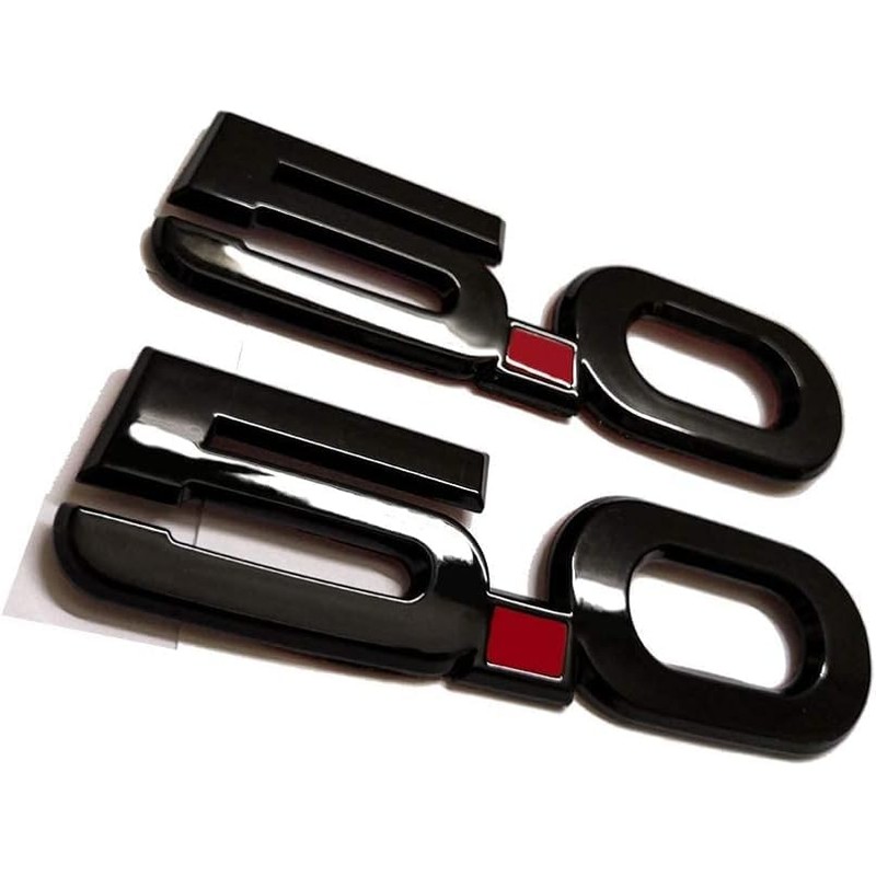 2pcs (Pair) 5.0 Emblem 3D Badge Decal Stickers Replacement for