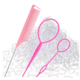 Schembo 1000Pcs Hair Rubber Bands, Soft Small Hair Elastics for Girls and Women, 2pcs...