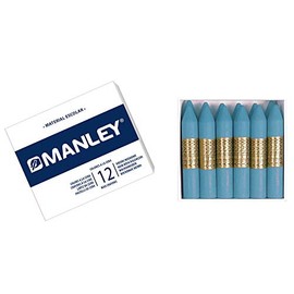 Manley MNC04840 – Pack of 12 Crayons, Light Blue