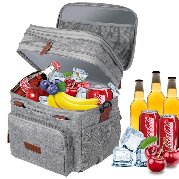 YUNISS 15L Cool Bag, Small, Foldable Picnic Bag, Lunch Bag,