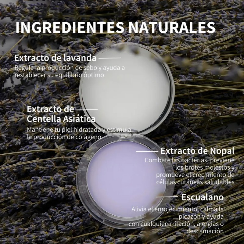 Polvo Mate Morado, Lavender Matte Powder Lavanda