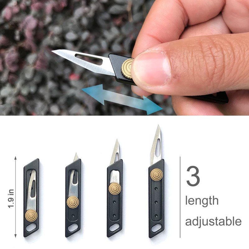 Joycube 2Pack Mini Utility Knife Box Cutter, Compact Retractable Package