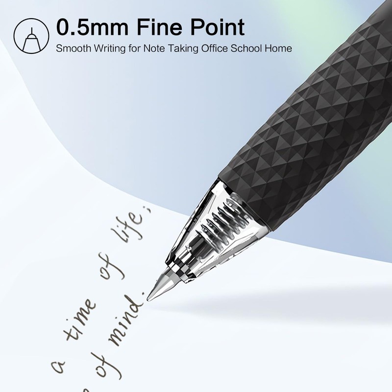 M&G 12 Pcs Gel Pens, 0.5mm Black Ink Gel Pens