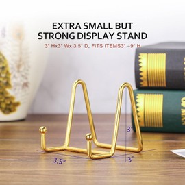 Hotoco Gold Decorative Plate Stand Holder Picture Frame Stand Easel Display Stand