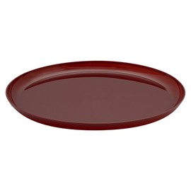 Moderna 10.6 Inch Premium Disposable Plates, 40 Round Plastic Plates For Parties - Durable, Heavy-duty, Burgundy Plastic Dinner Plates, For Warm And Cold Foods, Ideal For Cafes - Restaurantware