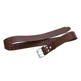 Heavy Duty Scaffold 2'' Leather Tool Belt BBI Brown Adjustable Waist 30''-46''