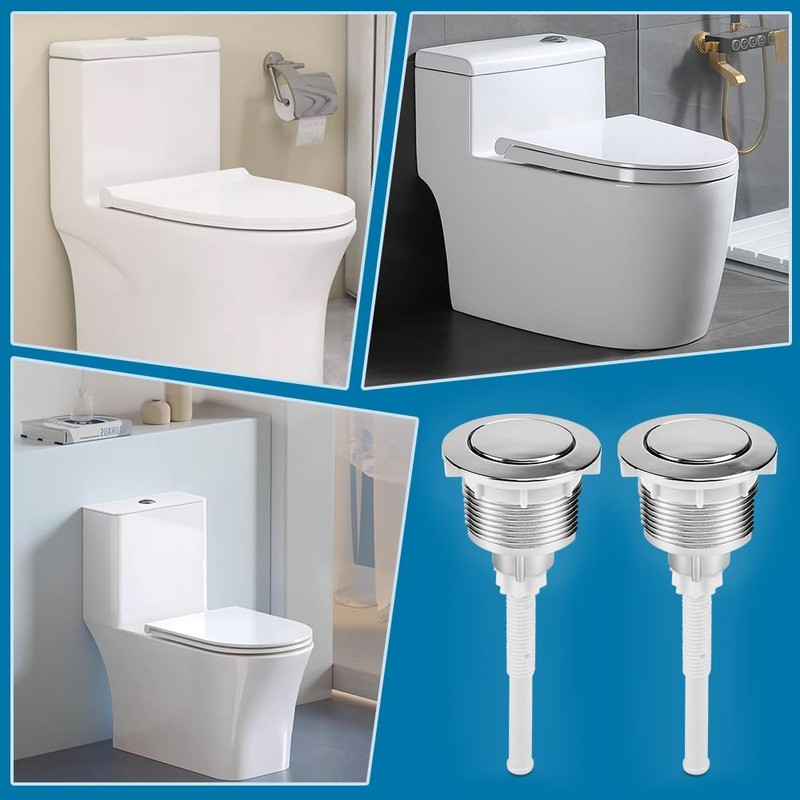 Toilet Flush Buttons Replacement, 2 PCS 38mm Toilet Push Button