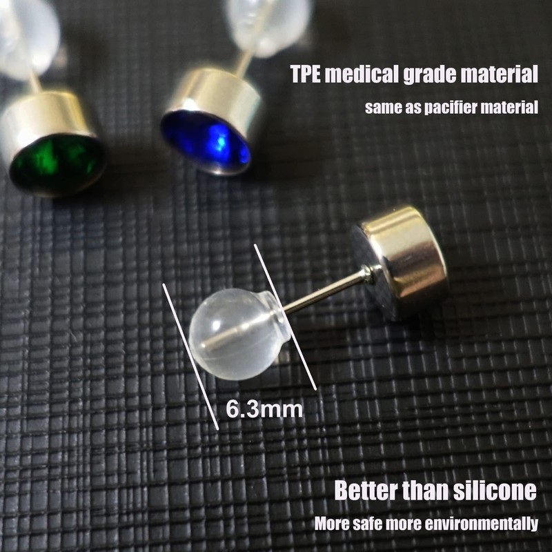 OwlkOrmy 102pcs Comfort Impenetrable Soft Safety Earring Backs TPE Medical