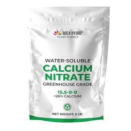 Boca Hydro Calcium Nitrate 15.5-0-0 Water-Soluable Fertilizer for All Plants, Vegetables, Flowers and Trees. (5 Lb)