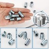 Pack of 130 Screw Nuts, M6/M8/M10 Screw Sockets, Threaded Insert,