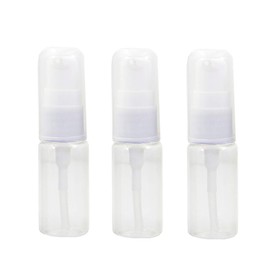 HeiHy Pack of 6 Plastic Pump Dispenser Transparent Travel Pump Bottle Lotion Container, 15 ml