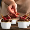 Gandeer 300 Pack White Gold Cupcake Liners Bulk Disposable Foil