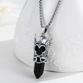 TRISHULA Viking Necklace Shield Odin/Anchor/Helmet/Lion Pendant 925 Sterling Silver Nordic Chain Viking Jewellery Gift for Men Husband Boyfriend, Sterling Silver