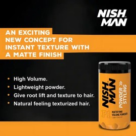 Nish Man Cera En Polvo Da Volumen Control Ligero Profesional