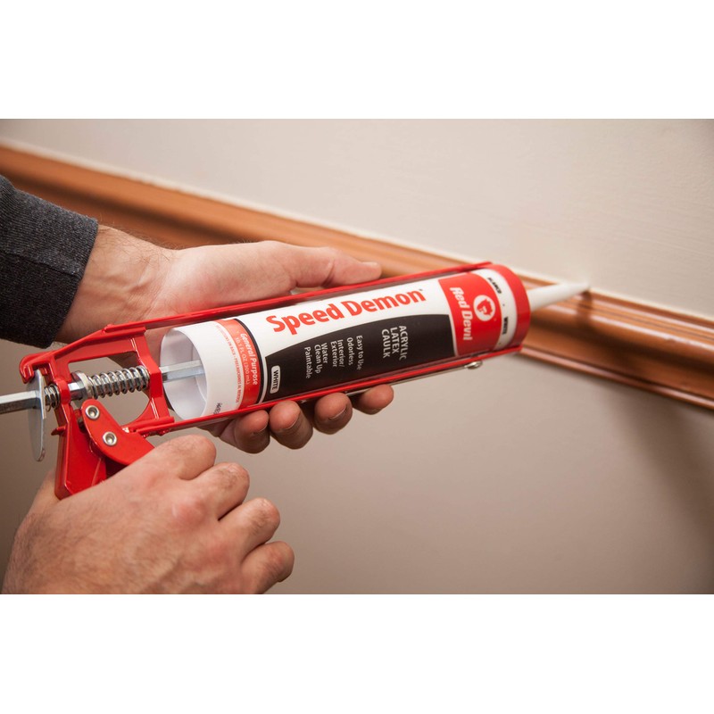 Red Devil 0736 Speed Demon Acrylic Caulk, 10.1 Oz, White