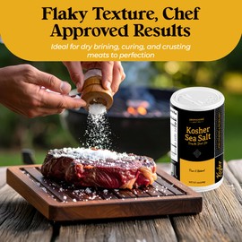 Aromasong 100% Natural Sea Salt, Kosher Salt Grain, 13 OZ. Salt Shaker, All Natural, Unrefined, Gluten Free, Sea Salt for Daily Cooking or To Use as Pickling Salt