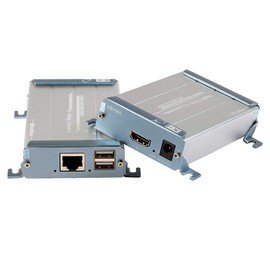 MiraBox KVM HD Extender 80m 262ft Lossless and No Time Latency (ARX560 Pair HD Extender Over IP with Audio Extractor)