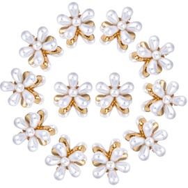 12PCS Mini Pearl Claw Clip, Retro Hair Clips with Daisy Flower, Sweet Artificial Bangs Clips Decorative Hair Accessories for Women Girls