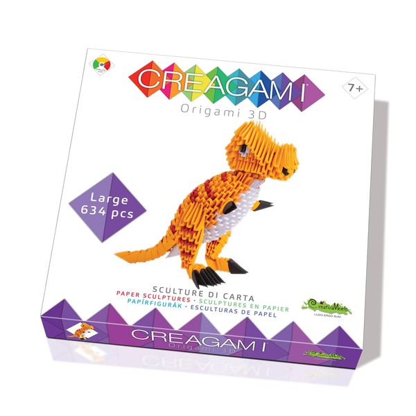 Creagami 3178735 Origami 3D Paper Sculpture T-Rex, Craft Set for