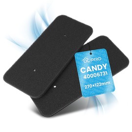 DL-pro 2 x Dryer Filters for Candy Hoover 40006731 Filter Mat 270 x 122 mm Washable Filter Foam for Dryers Heat Pump Dryer Tumble Dryer Condenser Dryer