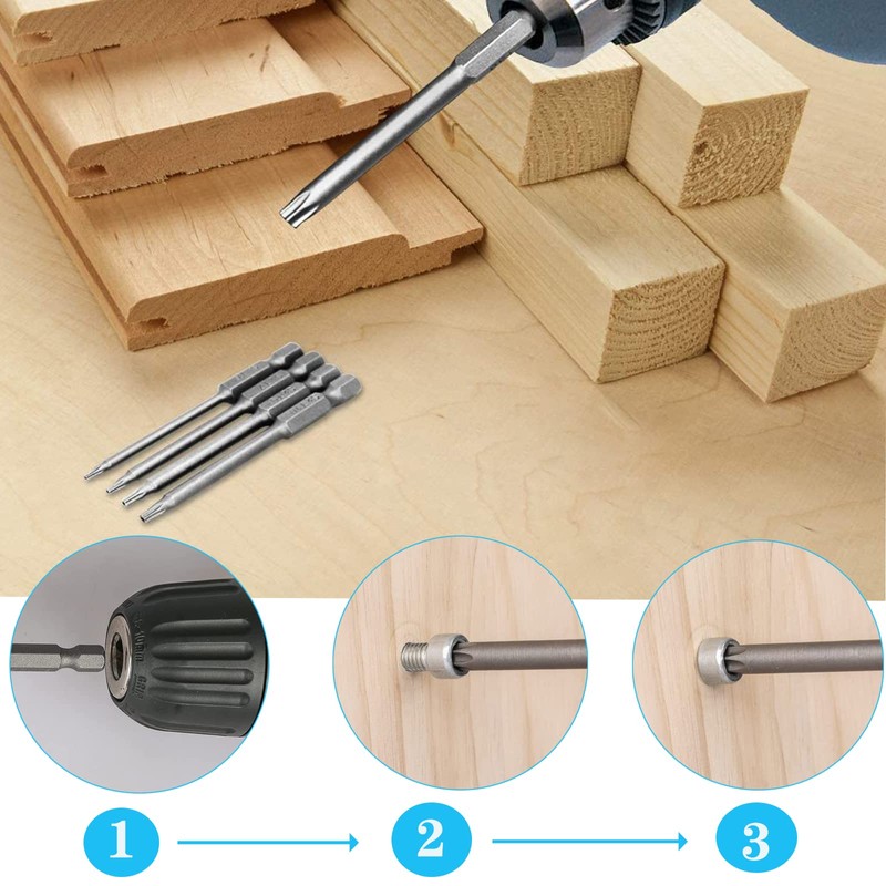 WANGR 11pcs Torx Screwdriver Bit Set T6-T40 1/4 Inch Hex