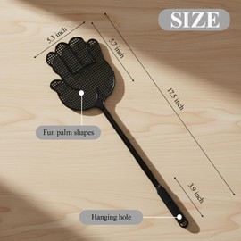 Fly Swatter Heavy Duty for Indoors – Hand-Shaped Flyswatter with Non-Slip Grip, Flexible 3-Pack Bug Swatters for Kitchen, Patio & Living Room